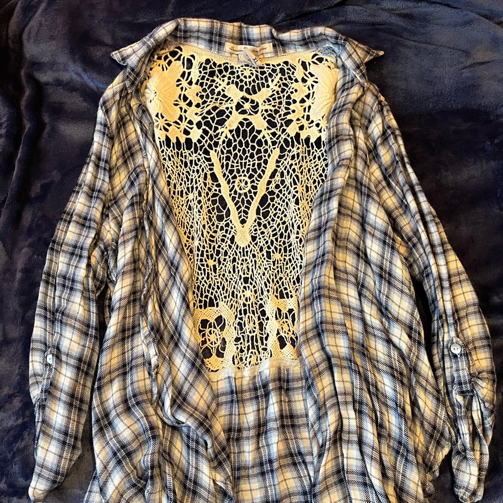 American Rag Cardigan with lace back XL